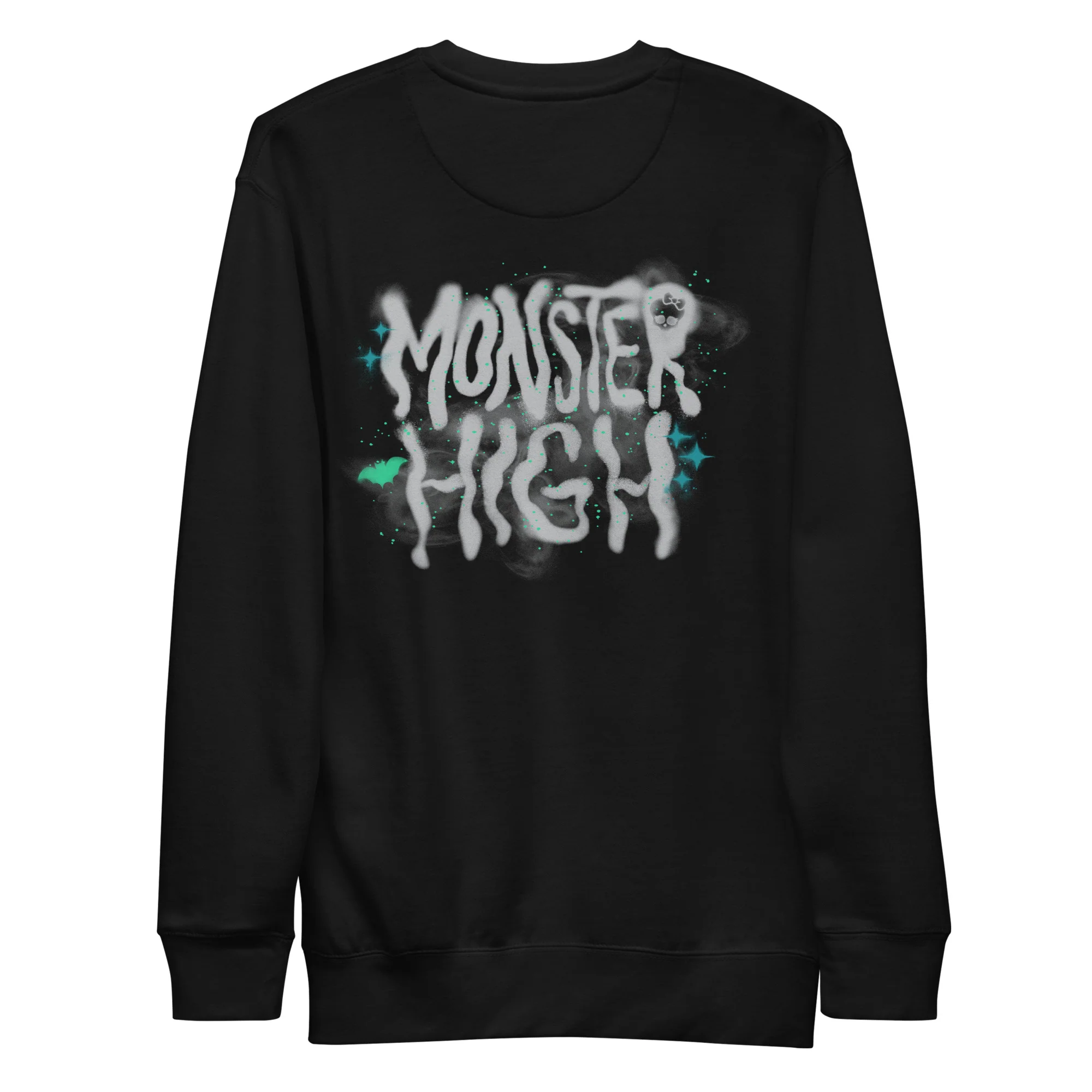 Monster High Lunar Glow Logo Embroidered Black Sweatshirt - Image 7