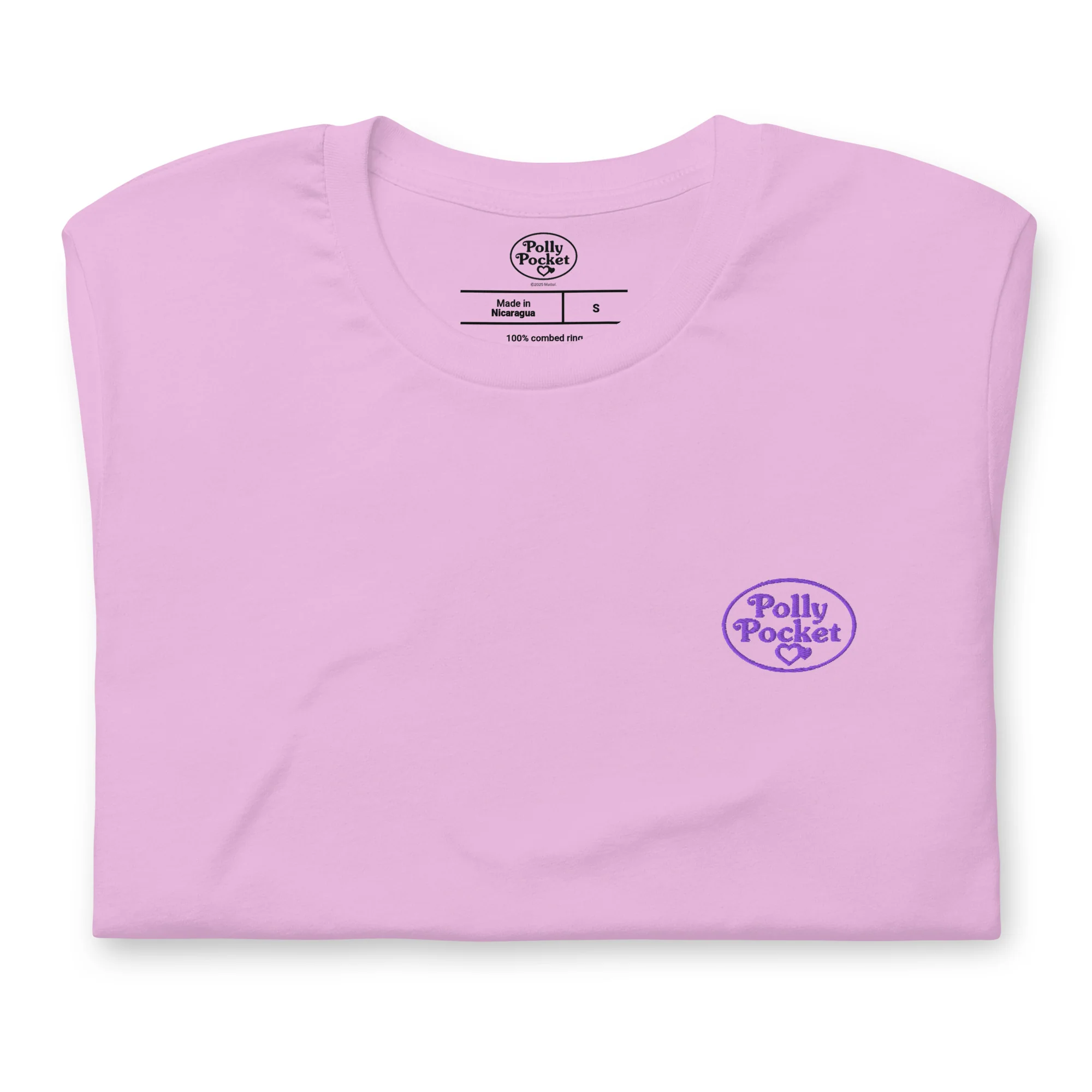 Polly Pocket Icons Embroidered Pink T-Shirt - Image 7