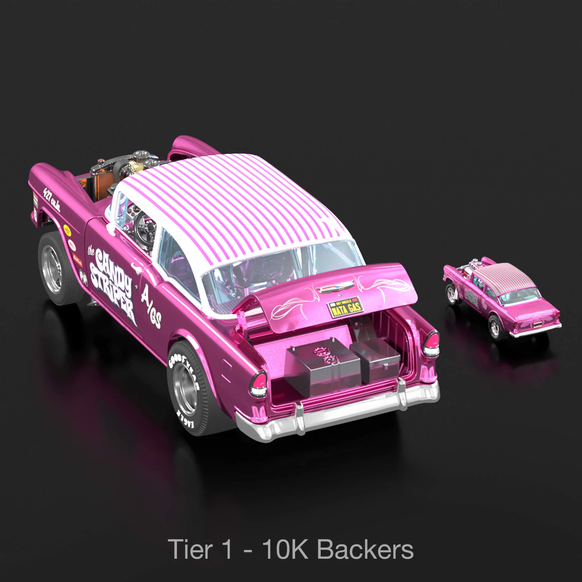 RLC Exclusive 1:18 Scale ‘55 Chevy Bel Air Gasser “Candy Striper” - Crowdfund - Image 4