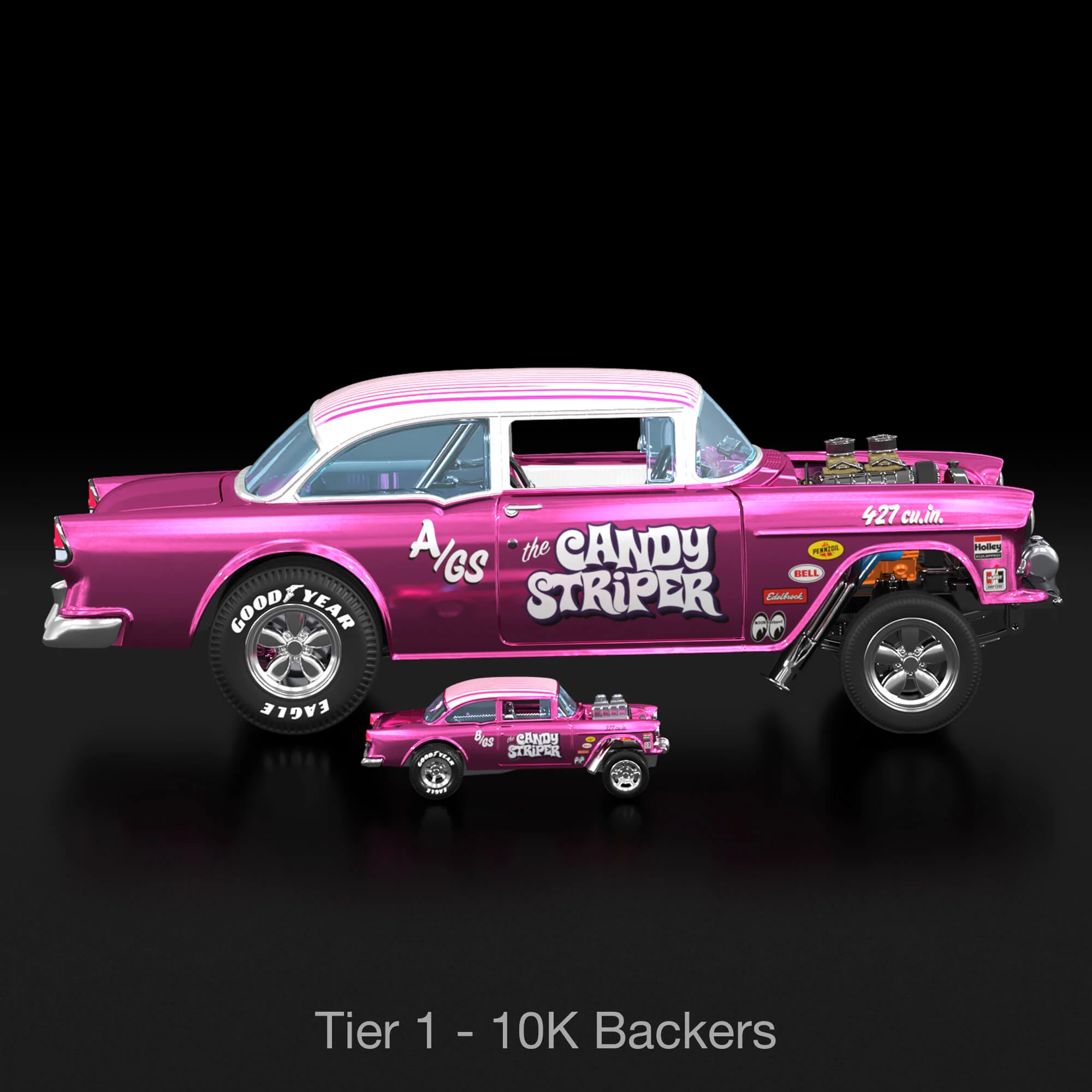 RLC Exclusive 1:18 Scale ‘55 Chevy Bel Air Gasser “Candy Striper” - Crowdfund - Image 5