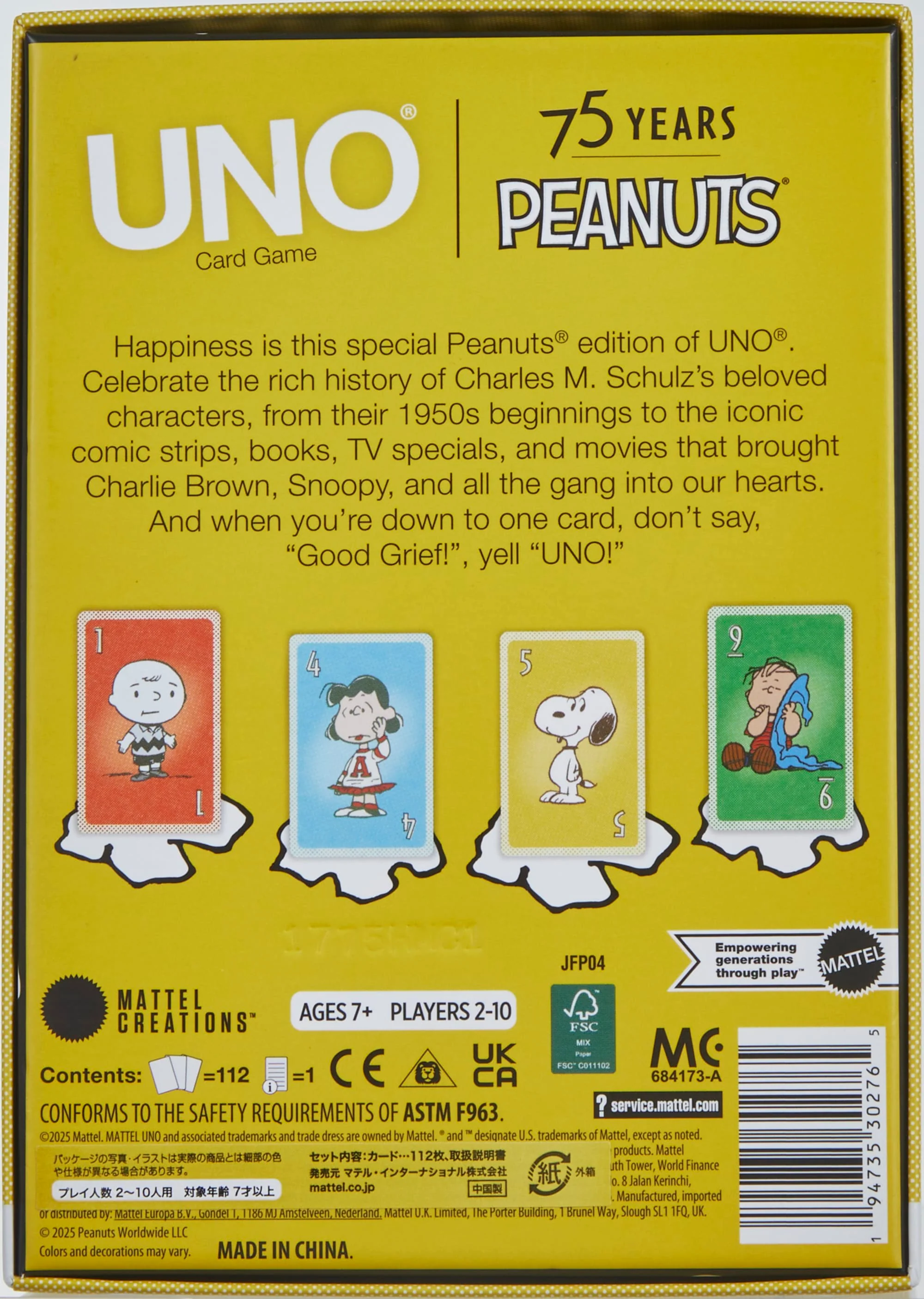 UNO Canvas Peanuts Card Deck - Image 9