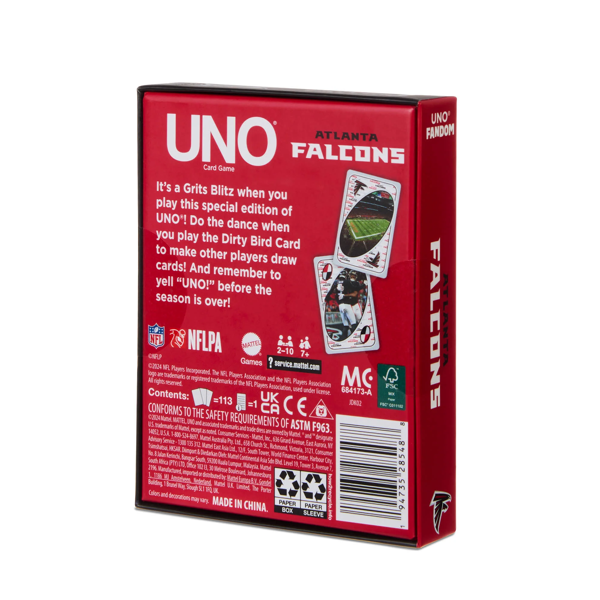 UNO Fandom NFL Atlanta Falcons Game Deck - Image 8