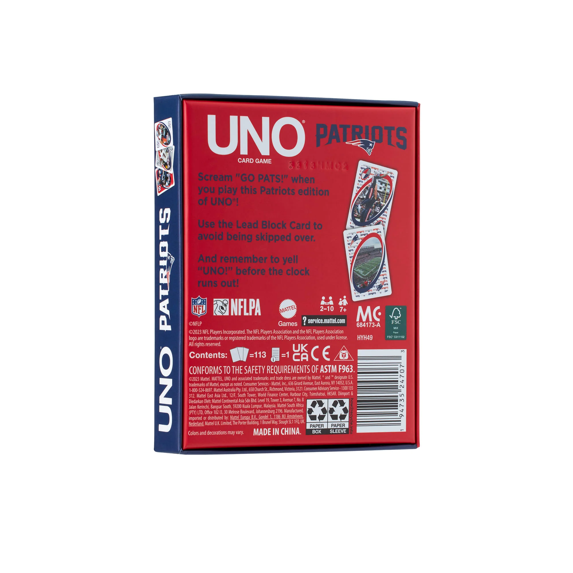 UNO Fandom NFL New England Patriots Game Deck - Image 12