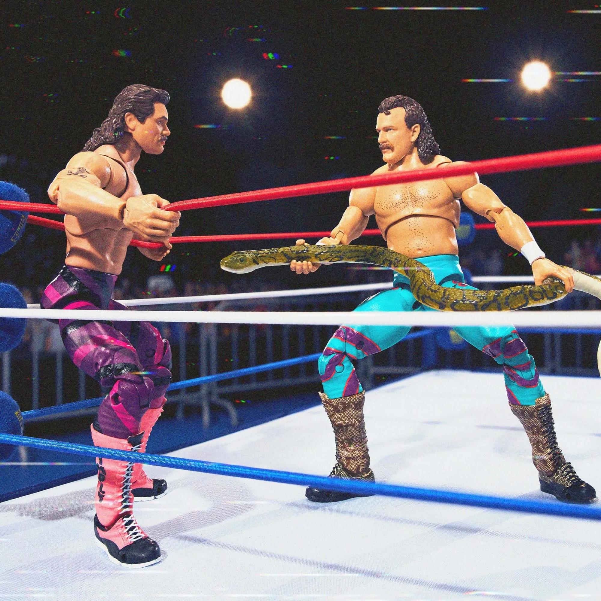 WWE Action Figure Ultimate Edition Coliseum Collection Jake “The Snake” Roberts & “Ravishing” Rick Rude 2-Pack - Image 7
