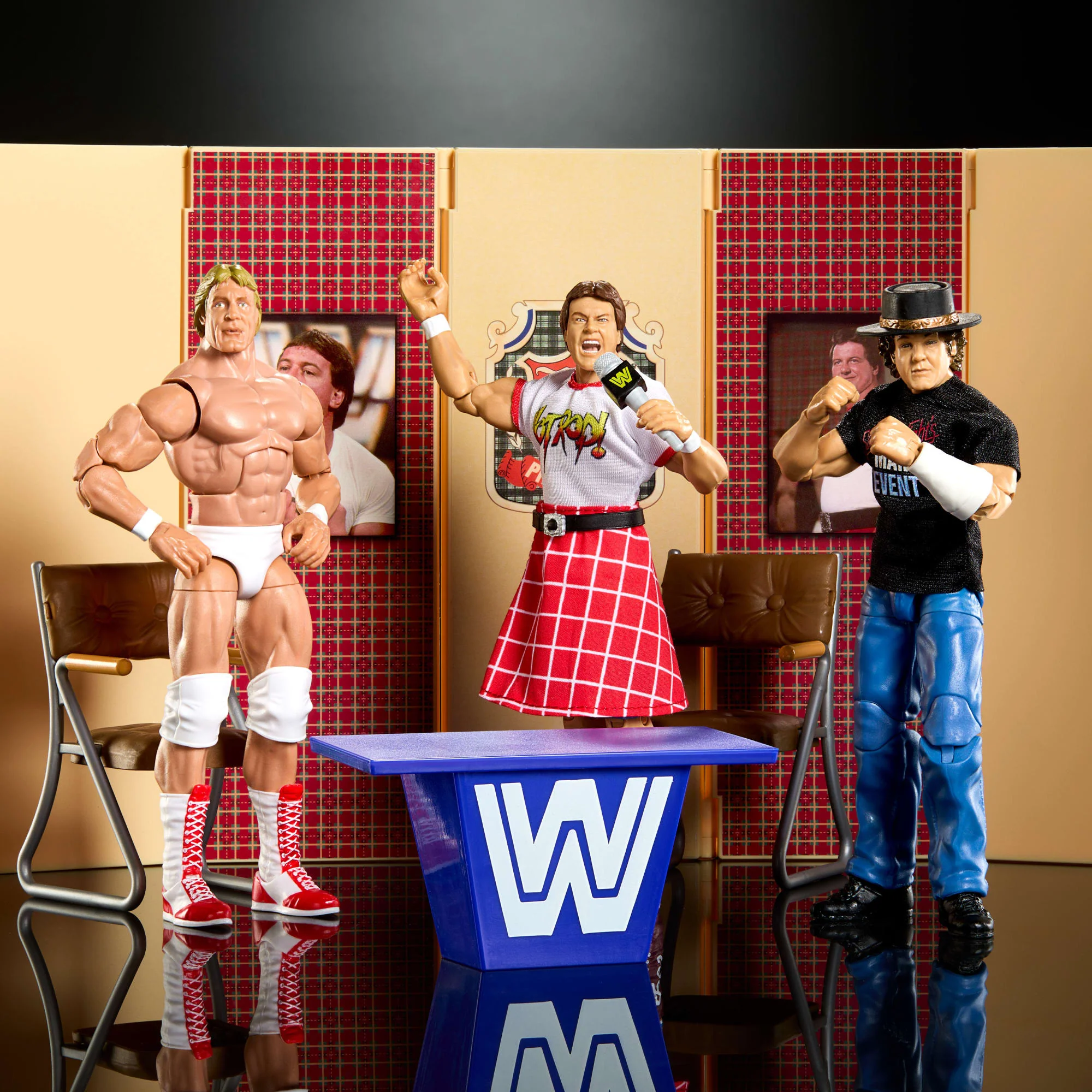 WWE Elite Collection Piper’s Pit Set of 3 Action Figures - Image 2