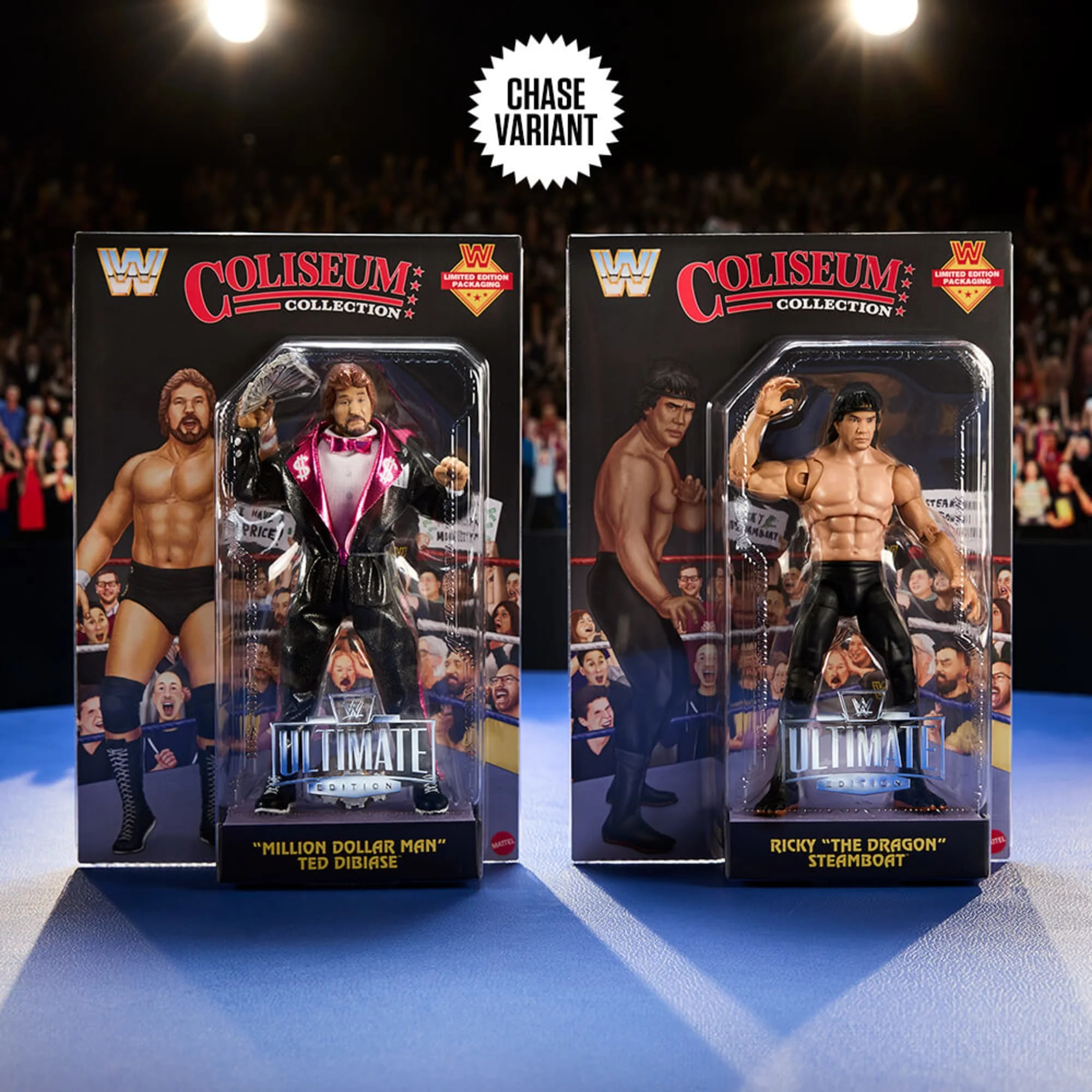 WWE Ultimate Edition Coliseum Collection “Million Dollar Man” Ted DiBiase and Ricky “The Dragon” Steamboat 2-Pack - Image 10