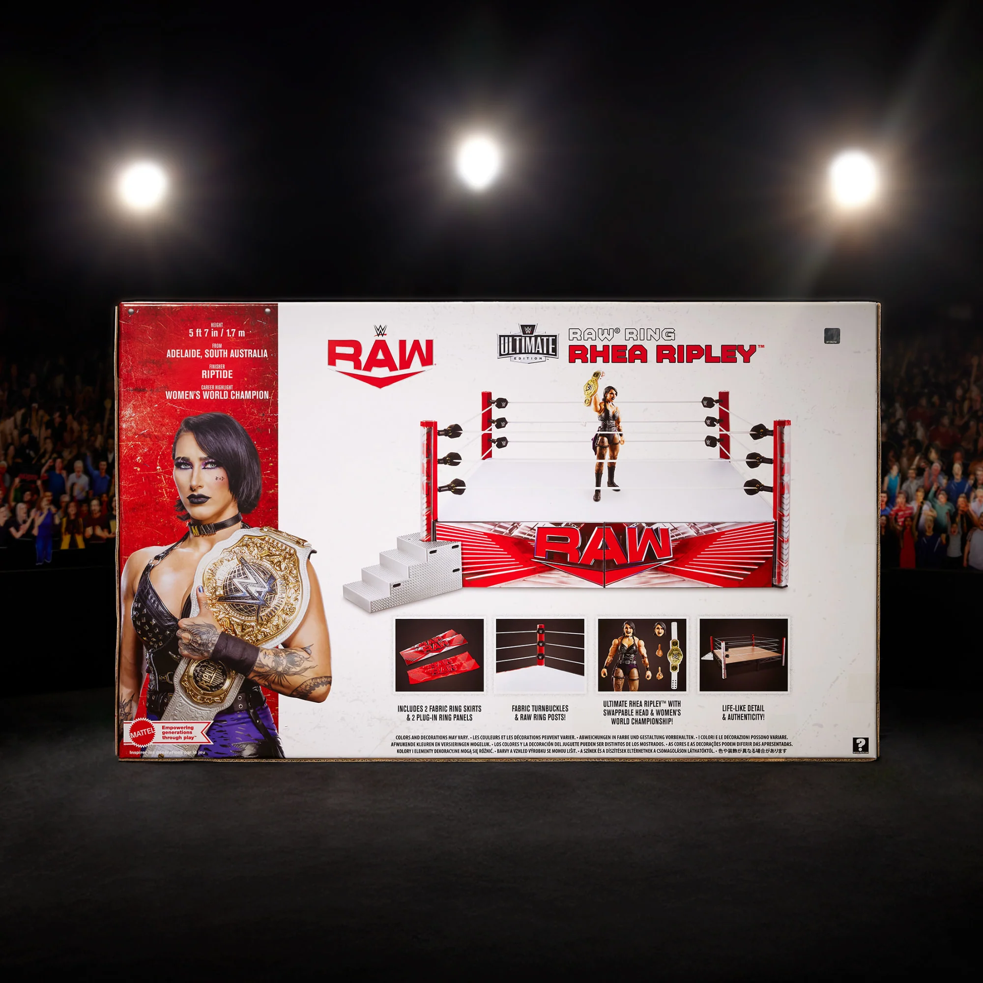 WWE Ultimate Edition RAW Ring and WWE Superstar Rhea Ripley Figure - Image 8