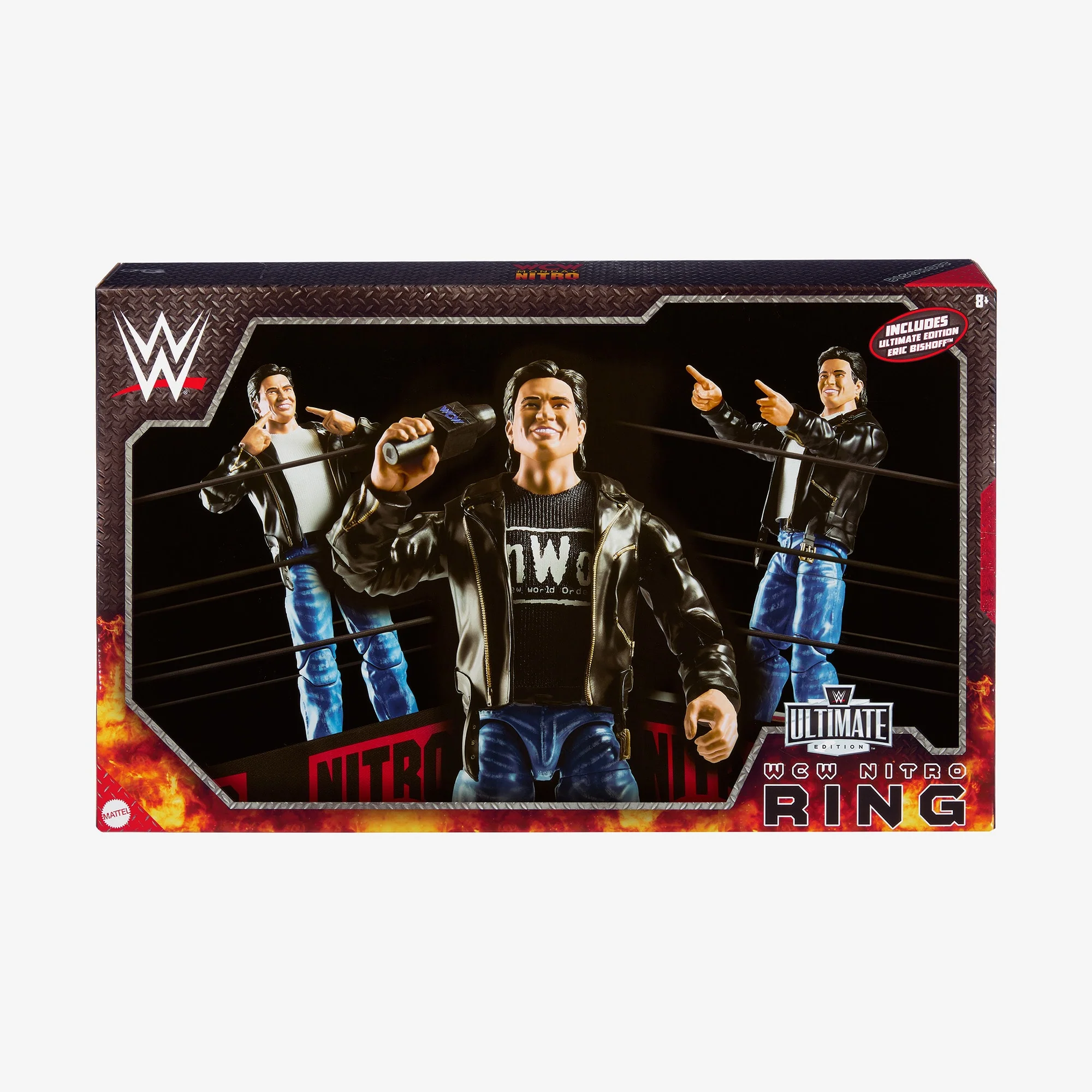 WWE Ultimate Edition WCW Monday Nitro Ring w/ Eric Bischoff - Image 9